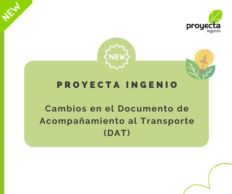 👉 Cambios en el Documento de Acompañamiento al Transporte (DAT)
Recuerda que, desde el pasado viernes 10 de noviembre, además del titular de la explotación habrá que indicar también la referencia SIGPAC o la del catastro.
Descarga el nuevo modelo 👇
bit.ly/49F0Ry7