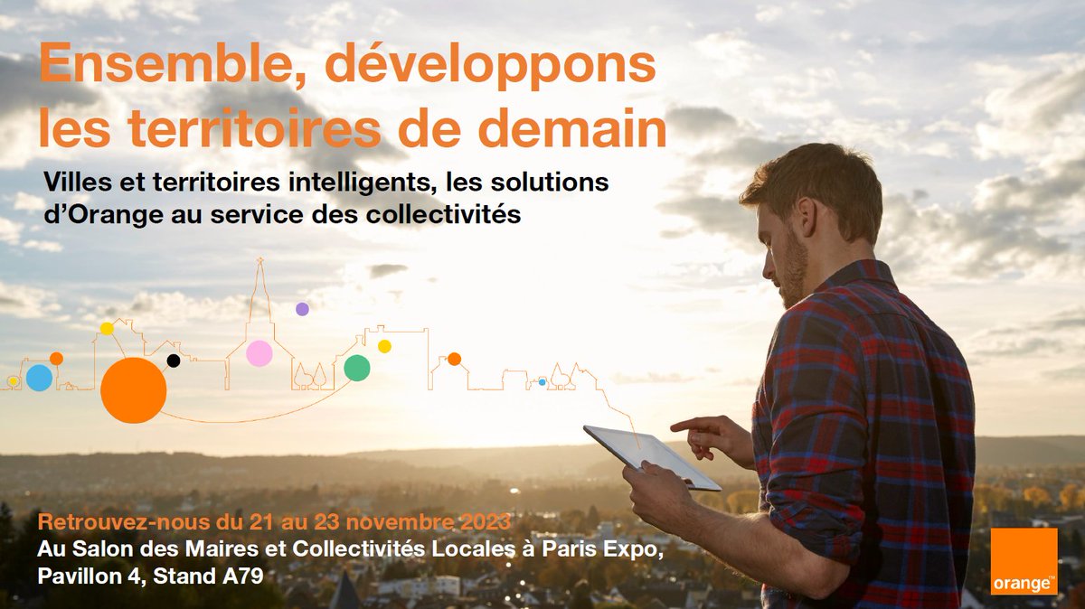Orange_France's tweet image. Retrouvez @orange au Salon des Maires et des Collectivités Locales.
🗓️du 21 au 23 novembre
📍Paris Expo
Partenaire de proximité des territoires, nous présenterons nos solutions dédiées aux collectivités ainsi que la toute nouvelle offre Orange Satellite.
#SMCL2023 #SMCLOrange