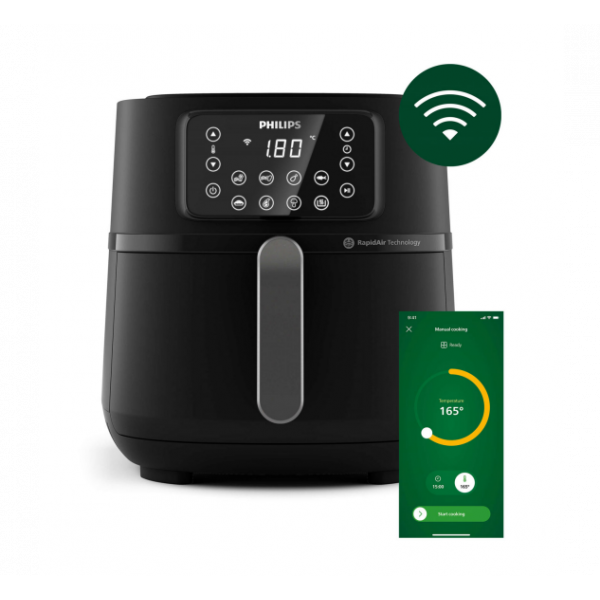 Introducing the Philips Airfryer 5000 Series XXL Connected, model HD9285/90. Connect and control your Airfryer with the Philips app for a seamless cooking experience. Elevate your culinary skills with Philips! #PhilipsAirfryer #5000SeriesXXL #ConnectedCooking #HD928590