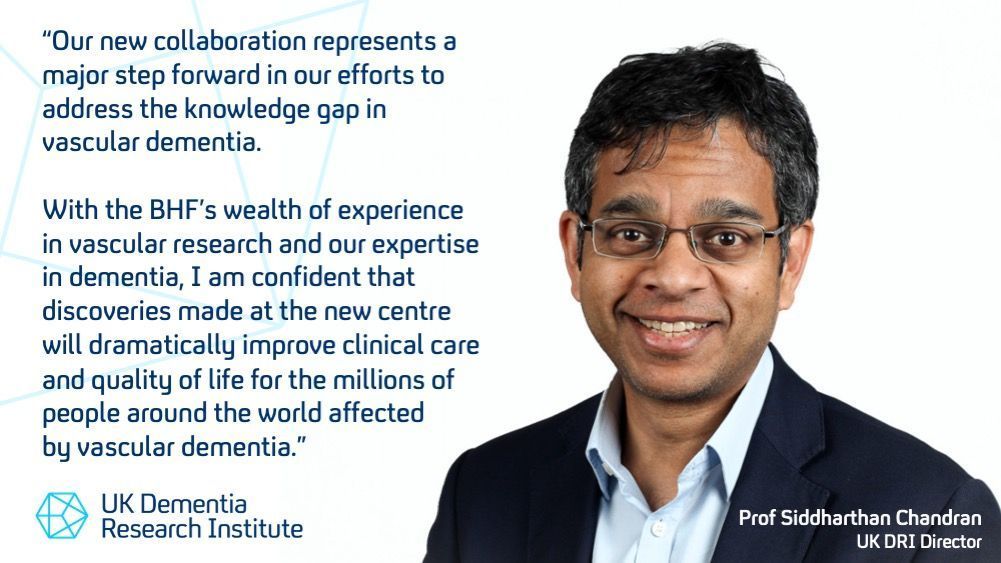 UK Dementia Research Institute (@ukdri) on Twitter photo We are delighted to announce a new partnership with <a href="/TheBHF/">British Heart Foundation</a> to establish the UK’s first research centre dedicated to vascular dementia!👏 🎉 🙌
With our combined expertise, we will transform the research landscape for this devastating condition🤝👉buff.ly/47EsPbH We are delighted to announce a new partnership with <a href="/TheBHF/">British Heart Foundation</a> to establish the UK’s first research centre dedicated to vascular dementia!👏 🎉 🙌
With our combined expertise, we will transform the research landscape for this devastating condition🤝👉buff.ly/47EsPbH