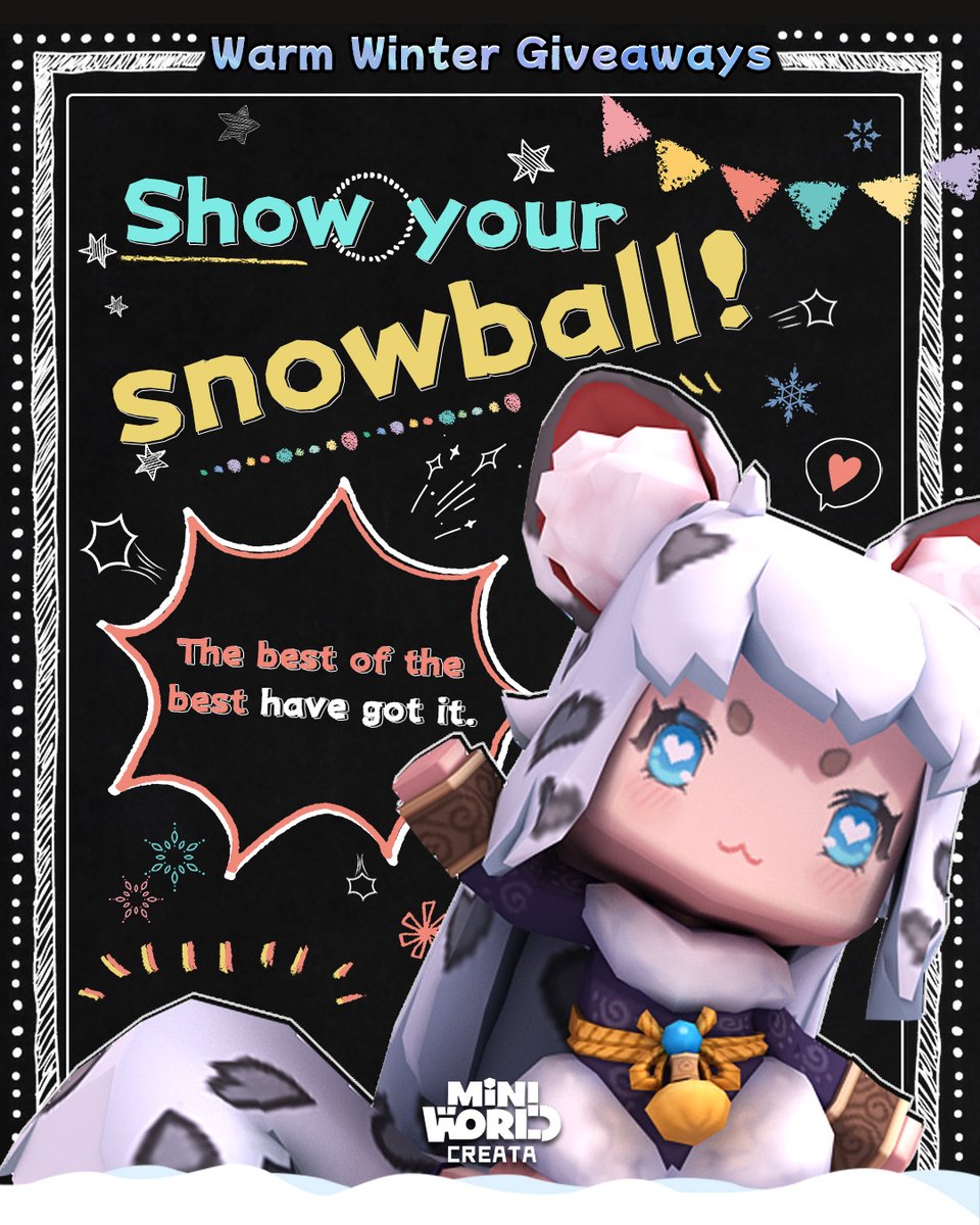 MiniWorld_EN's tweet photo. Show off your snowballs! โ๏ธโ๐ โค๏ธ
#MiniWorld #MiniSnow #miniworlden #miniworldcreata #miniworldit #miniworldtr #miniworldde https://t.co/SeaOUOM3Ms