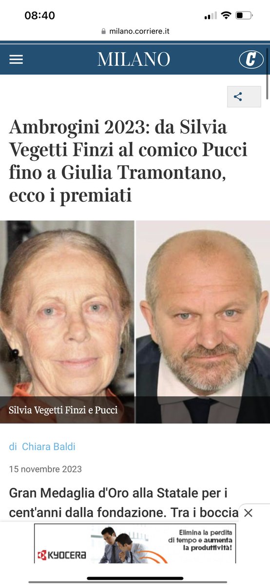 stanzaselvaggia's tweet photo. Oggi sul @fattoquotidiano ricordo l’egregio curriculum di Andrea Pucci, vincitore dell’Ambrogino d’oro. Ed elenco altri vincitori o candidati del centrodestra, giusto per far capire il livello delle proposte (i tassisti, lo zoo di 105, Milanobelladadio..) . https://t.co/BnyuIKO6wM