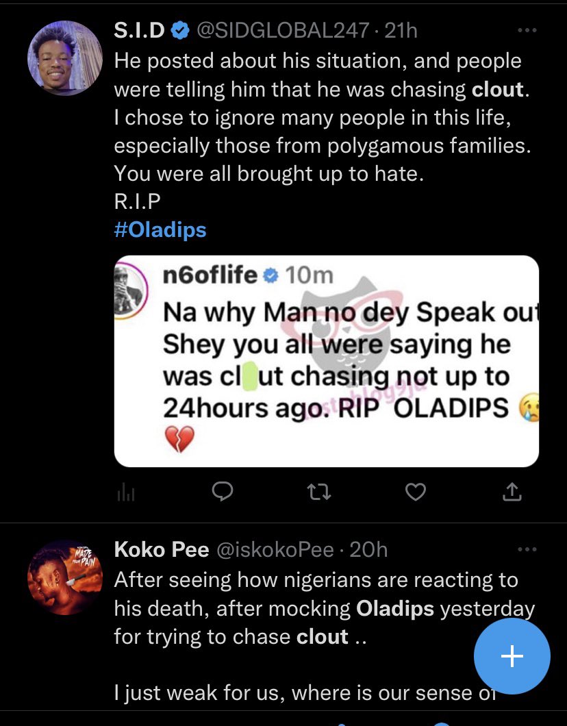 Missgeey_'s tweet photo. Nigerians are not good people walahi 🤌 I have given up on y’all long time ago 😒 una they hate a lot,they bully,they criticize people unnecessarily 🤮 and Una holier than thou and una hypocrisy stinks😷so bad🤌y’all laughed n called him a cloutchaser🥲Today #ripoladips #Phyna𓃰 https://t.co/9sgugonh1J