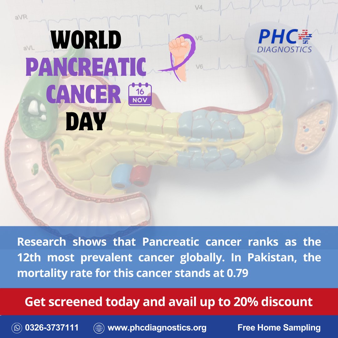 World Pancreatic Cancer Day

Contact us:
For online booking and Home sampling: 326-3737111, phcdiagnostics.org

#PancreaticCancer
#WageHope
#DemandBetter
#PancreaticCancerAwareness
#PancreaticCancerWarrior
#PurpleStride
#PancreaticCancerFighter
#PancreaticCancerSurvivor