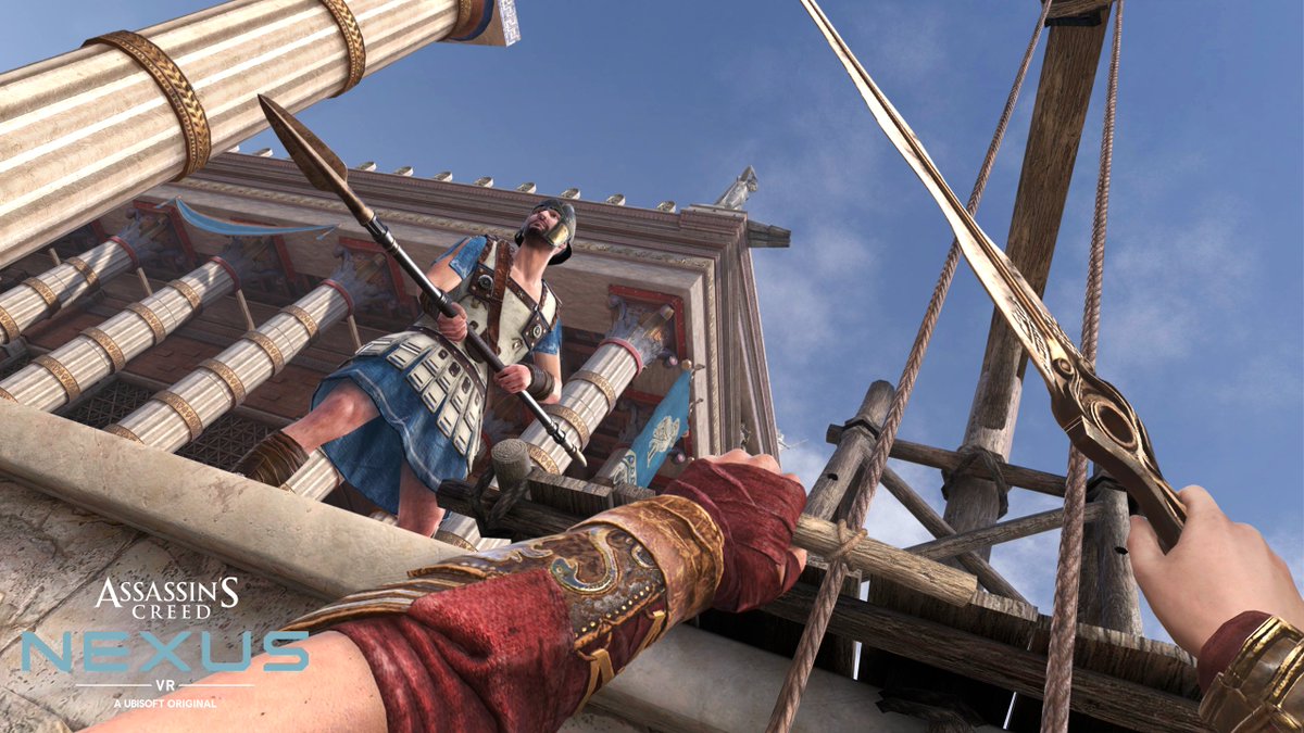 UbiReflections's tweet photo. Become the assassin in VR! 

#AssassinsCreedNexusVR is LIVE, offering an immersive experience like never before. Step into the shoes of an assassin, and feel the thrill of every leap and hidden blade.

We can’t wait to hear about your favourite moments from the game. https://t.co/f8Gl5Xj5rI