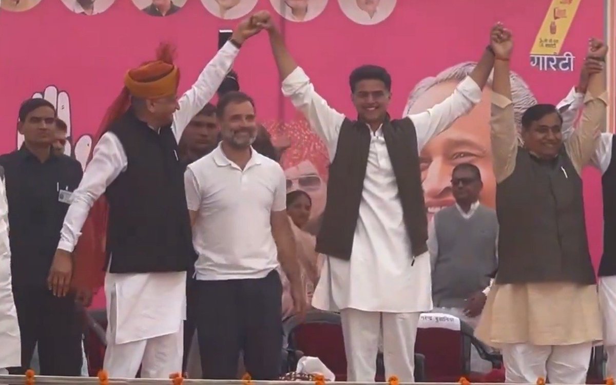 #Jaipur ... लो फिर सामने आई एकजुटता की तस्वीर

<a href="/INCRajasthan/">Rajasthan PCC</a> <a href="/ashokgehlot51/">Ashok Gehlot</a> <a href="/SachinPilot/">Sachin Pilot</a> <a href="/RahulGandhi/">Rahul Gandhi</a> <a href="/shashimohan_s/">Shashi Mohan Sharma</a> #RajasthanWithZee