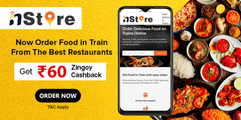 zingoy_cashback's tweet photo. nstore: Order Food in Train🚂

Flat Rs.100 OFF Code (on order of Rs.800)
➕
Upto Rs.60 Zingoy Cashback 💵

Order Now   https://t.co/QHxglBUbRA

#nstore #train #zingoy #zingoycashback https://t.co/gKfH5orGU3