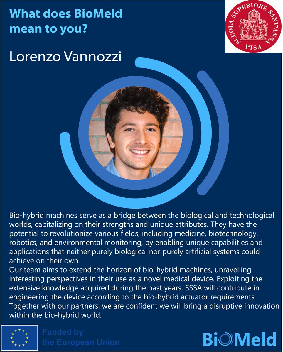 bio_meld's tweet photo. Project BioMeld proudly introduces @ScuolaSantAnna, its partner from Pisa, Italy.
#biomeld #biorobotics #microengineering https://t.co/U6ijoqLaOo