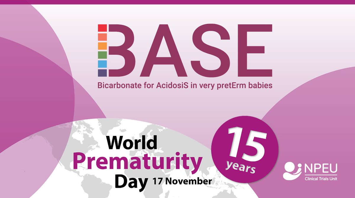 BASE is looking at the use of sodium bicarbonate for babies born 23-31 weeks with metabolic acidosis. Visit our website to find out more: npeu.ox.ac.uk/base @EFCNIwecare @Oxford_NDPH @ccroehr @SabitaUthaya