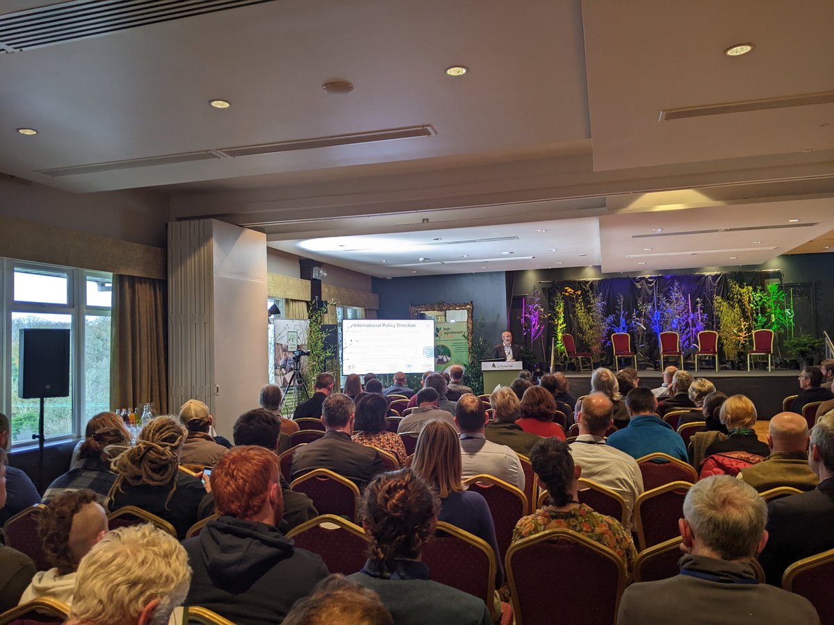 Great start to the First International Agroforestry Conference in Ireland today. Fergus Moore, DAFM speaking now on the recently launched Forest Strategy.