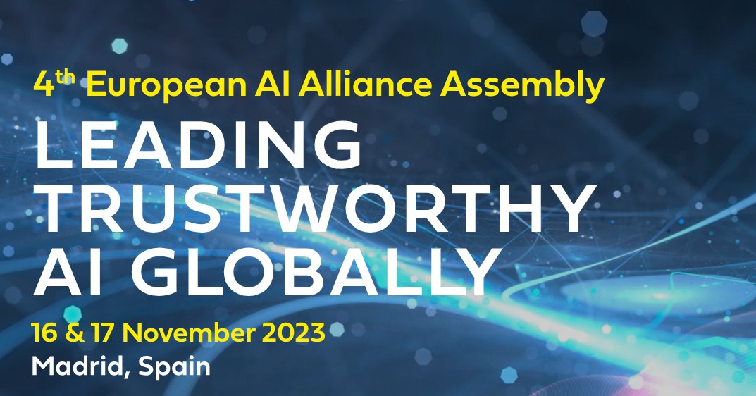 AsocDigitales's tweet photo. Hoy arranca en Madrid la IV edición de la Asamblea de la Alianza Europea de #InteligenciaArtificial 

DigitalES participa mañana en la mesa redonda sobre inclusión y equidad en la IA 

📌Más información y agenda: https://t.co/Y3OyG4UeZJ

📺En streaming: https://t.co/4vNMGM3ohn https://t.co/fI5CFUEnRt