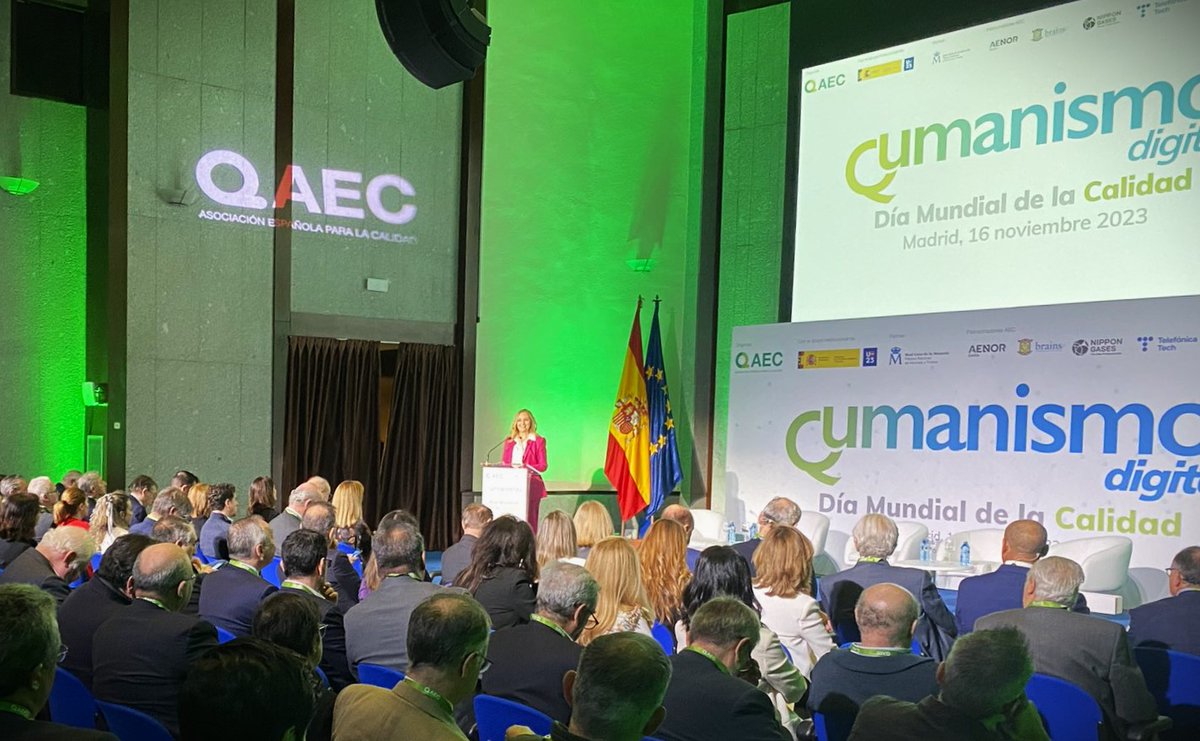 PanelSistemas's tweet photo. 📢 Ya ha arrancado el Día Mundial de la Calidad organizado por @aec_es en el Auditorio de la Fábrica Nacional de Moneda y Timbre. 

Este año, bajo el lema ‘Qumanismo’ que une dos conceptos que compartimos en @PanelSistemas Informaticos: calidad y humanismo 👏🔝

#DMC2023 https://t.co/xNzRB2jY11