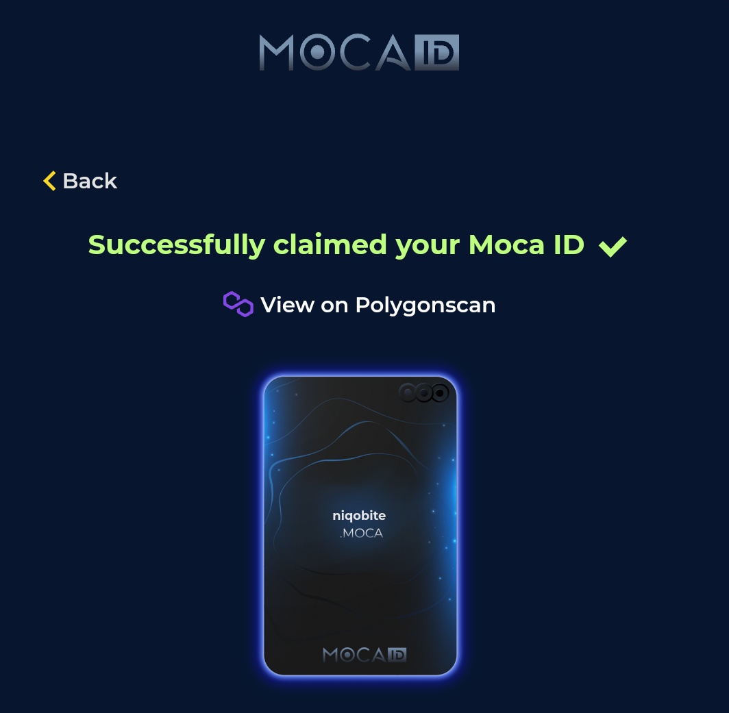 Yaayyy!! LFG on <a href="/MocaverseNFT/">Mocaverse (old account)</a> 🥳🥳🥳

Claimed: niqobite.moca

FREE invite code for Anyone: RGJ4N7WMXA