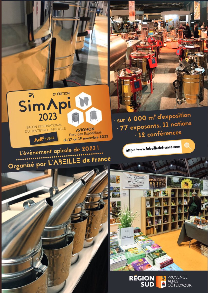 AbeilleDeFrance's tweet image. Le #SimApi, ça commence demain! Les premiers exposants commencent à s’installer… venez! Rencontrer vos collègues, voir le matériel, des nouveautés et apprendre des choses avec les conférences des exposants ou auteurs de livre #apicole. #ApicultureMonMetierMaPassion 🐝🍯
