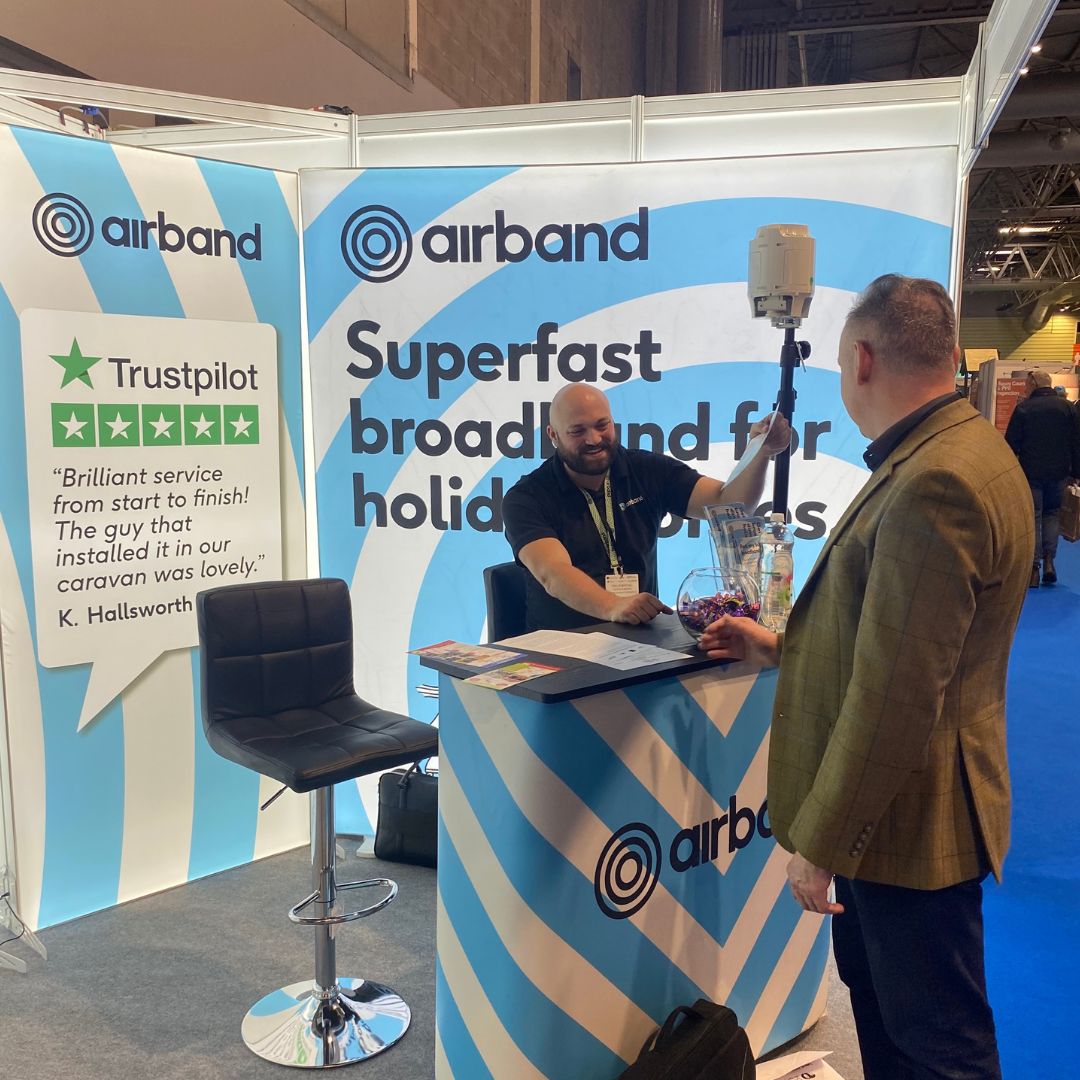 Airband (@ukairband) on Twitter photo We're here again today at Holiday Park & Resort Innovation at the #NECBirimingham. ⛱️
Curious about turbocharging your holiday home or business with some seriously speedy internet? Swing by Stand HP1091!
<a href="/HP_Innovation/">Holiday Park and Resort Innovation</a> We're here again today at Holiday Park & Resort Innovation at the #NECBirimingham. ⛱️
Curious about turbocharging your holiday home or business with some seriously speedy internet? Swing by Stand HP1091!
<a href="/HP_Innovation/">Holiday Park and Resort Innovation</a>