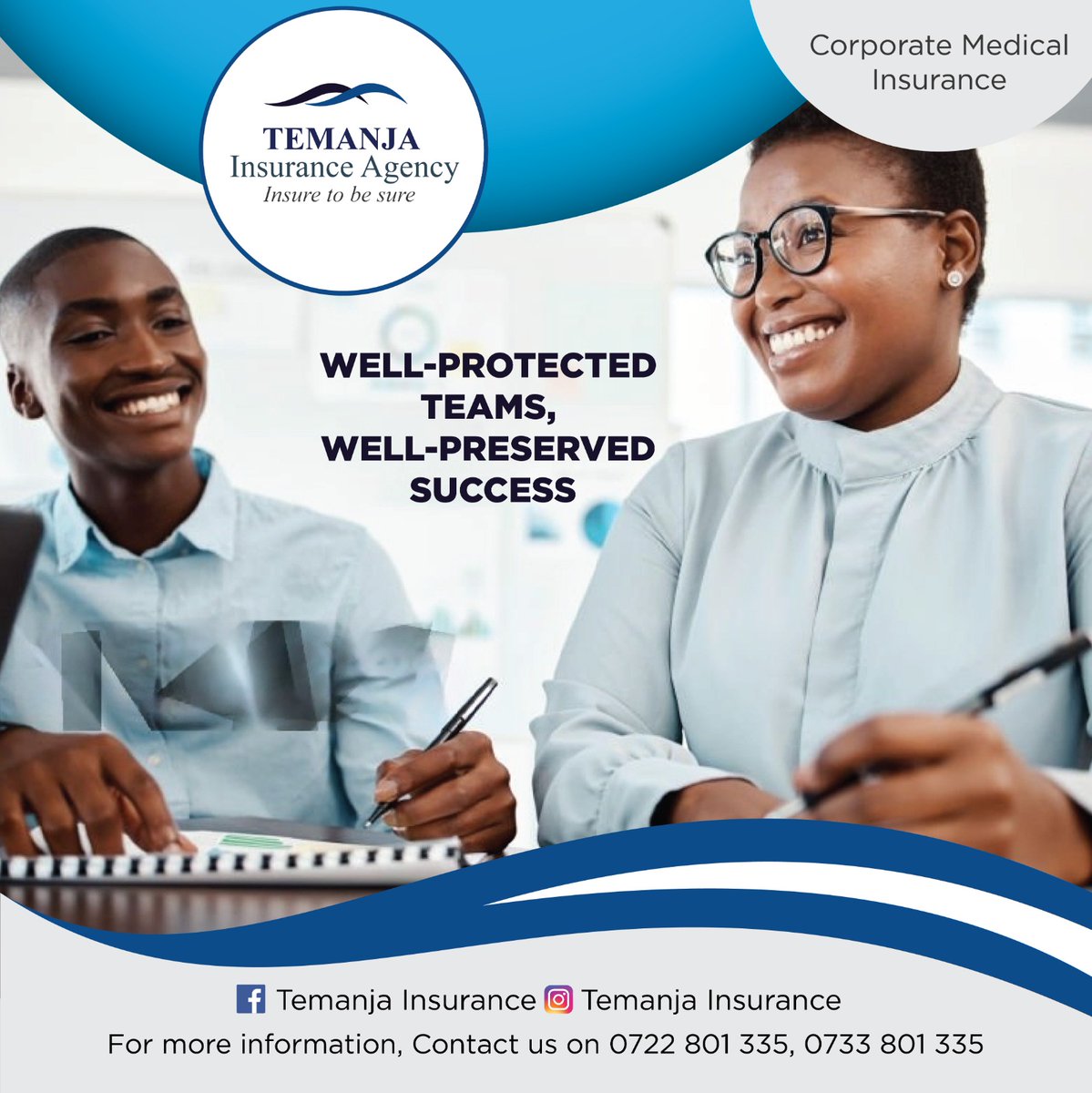 TemanjaAgency's tweet photo. Temanja's Corporate Medical Insurance – where employee well-being meets business success. Invest in a healthy, productive workforce with our customized medical coverage. 
contact us on 07 22 801 335, 07 33 801 335

#temanjainsurance #insuretobesure #corporateinsurance https://t.co/rkDY8L7nkH