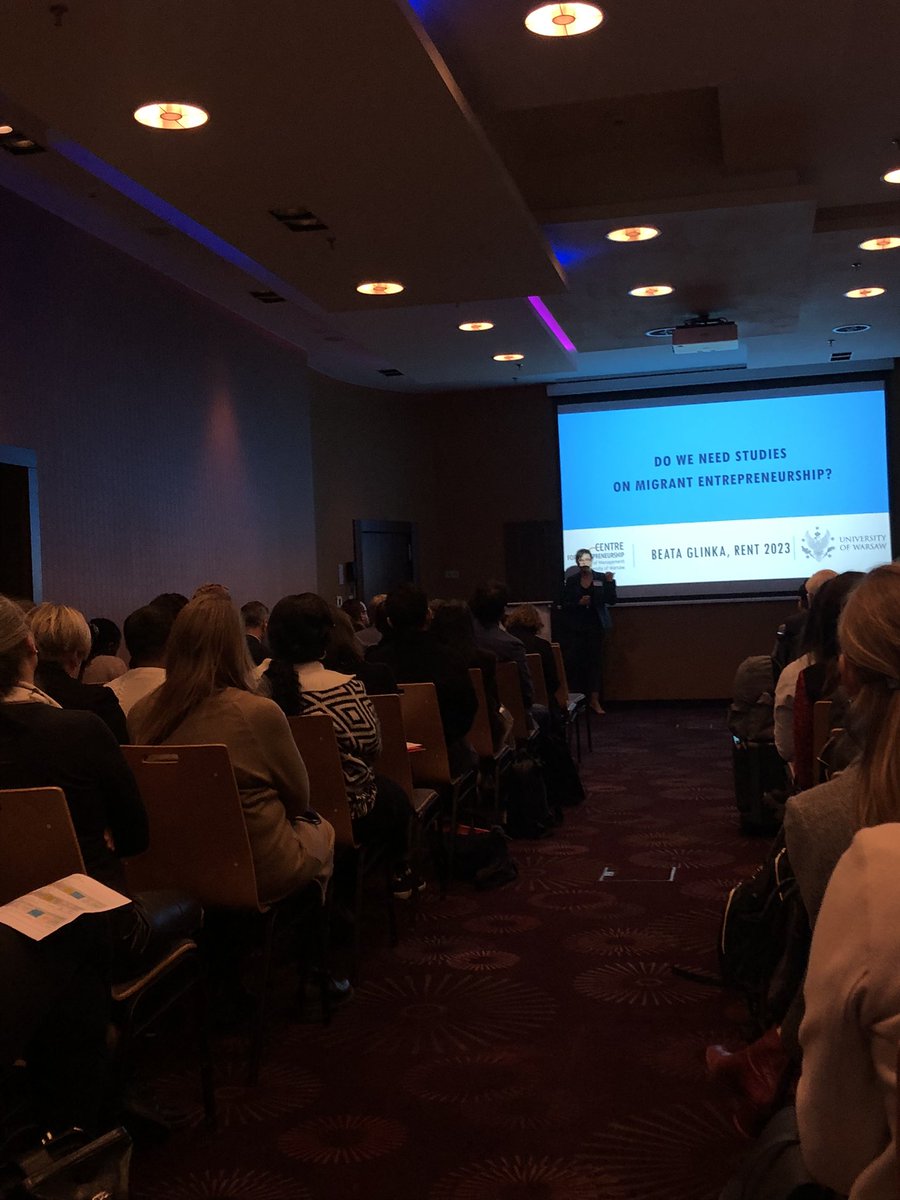 Two stimulating plenary presentations here at the 37th Annual RENT conference in Gdańsk <a href="/ECSB1/">ECSB</a> thank you Francisco Liñán and Beta Glinka
