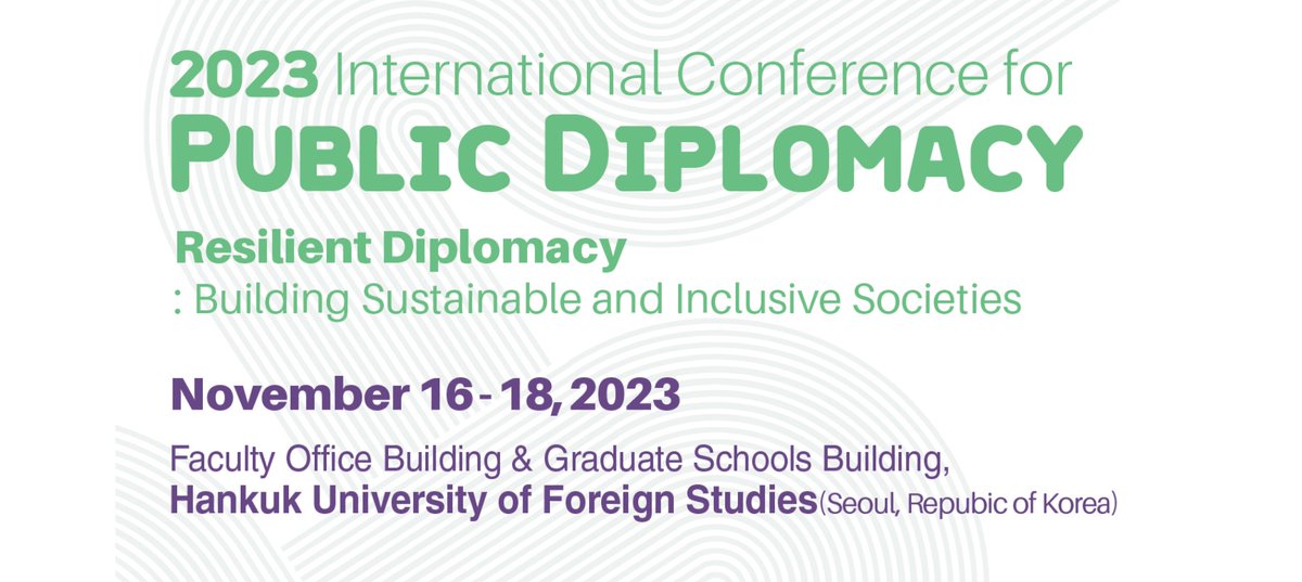 fantastic start of the 2023 Int Conf for #PublicDiplomacy focusing on #ResilientDiplomacy 👏 looking forward to 17 Nov panels💡@JournalofPD