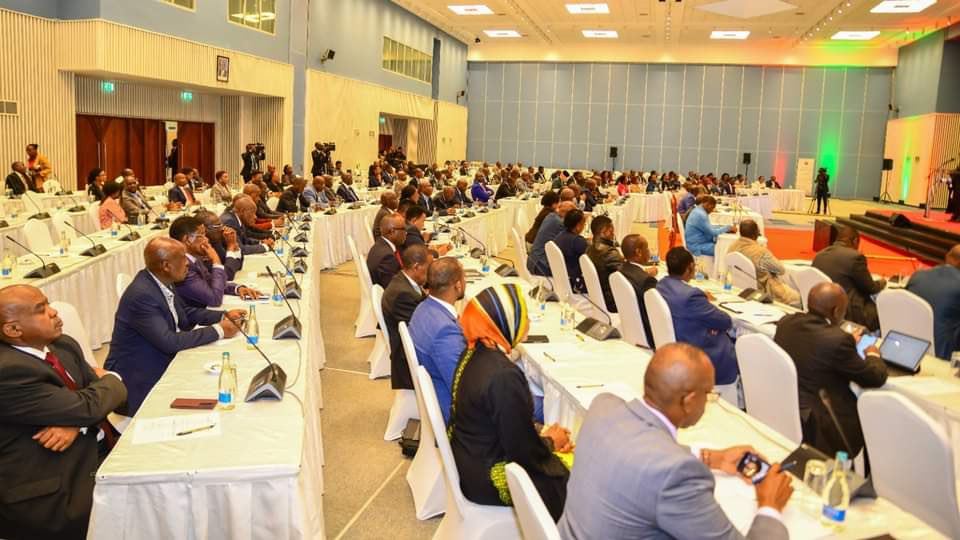 President William Ruto, during the opening of a two-day National Executive Retreat at Edge Convention Centre in South C, to evaluate and review the success and shortfalls in implementation of the Bottom-Up Economic Transformation Agenda.