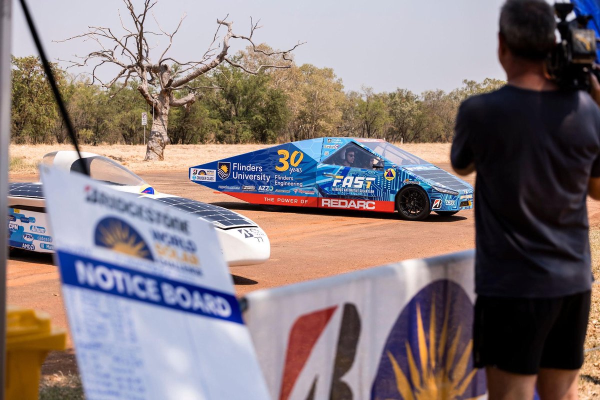 FlindersSolar's tweet image. It's been a few weeks since our team wrapped up their grueling adventure through the outback. We punched above our weight and drove our car to its limits. We drove 5-times the amount of distance that our team's two previous solar cars did... COMBINED! Massive thx to our sponsors!