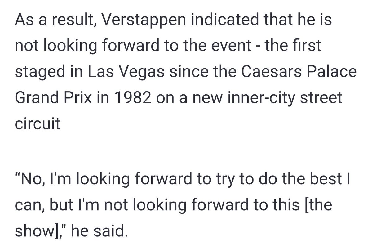 Alex_Gillon's tweet image. I'm just going to say it.. The F1 World Champion should not be talking this negatively about F1

It's fine to voice his opinion, but I think he needs to remember his responsibility to the sport and do things for the good of it more
