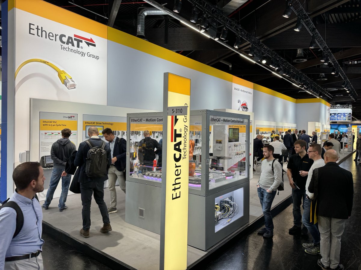Day three at @spsmesse: <a href="/EtherCAT_Group/">EtherCAT Group</a>'s booth looks busy again. We are happy to have many interesting conversations and to spread the word about #EtherCAT.

Martin Rostan, his #ETG team and the supporting co-#exhibitors are in full swing, in hall 5, booth 310. Visit us!