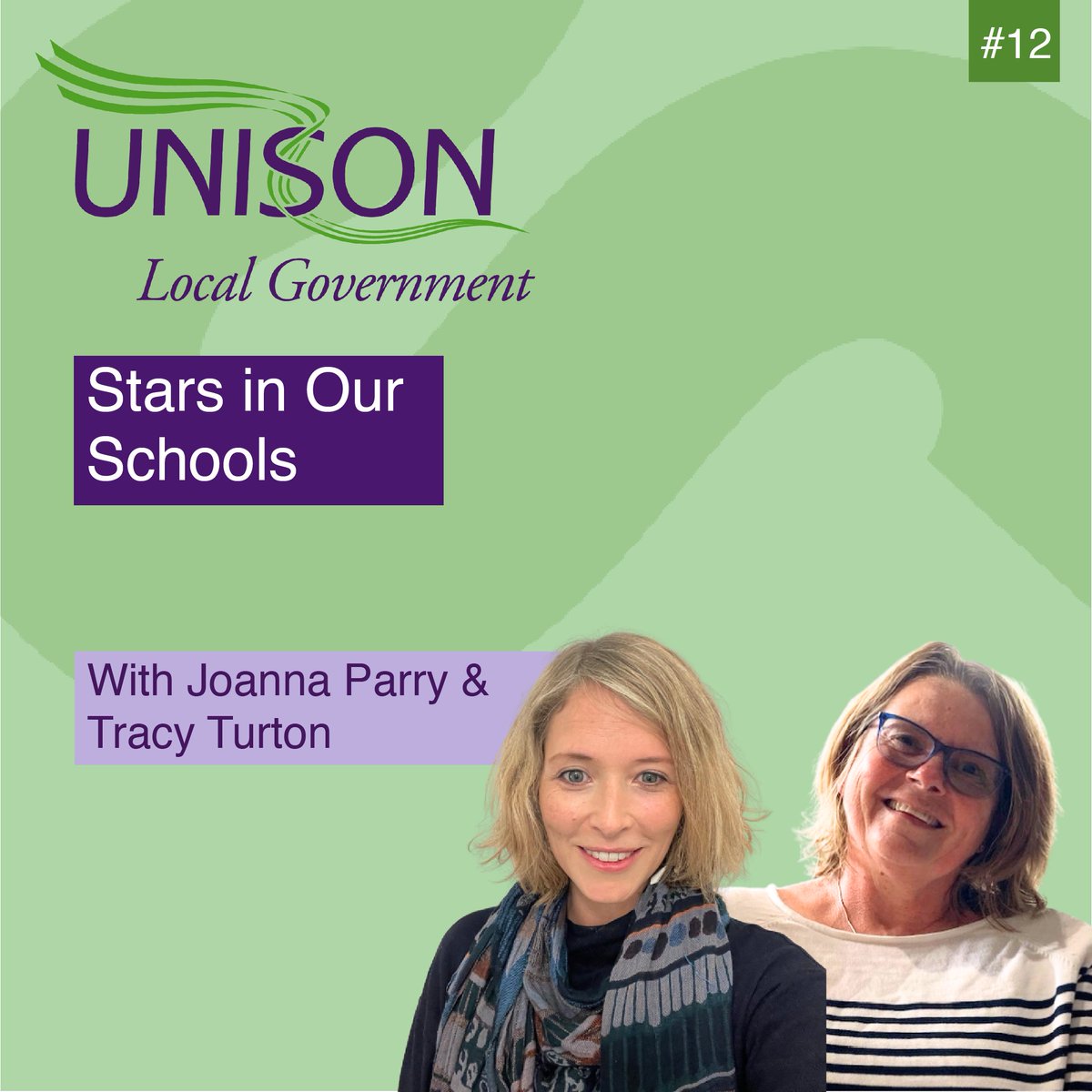 🚨 NEW EPISODE! Almost half of school staff are support staff, whose incredible work with children too often flies under the radar. As UNISON's annual Stars In Our Schools day nears, we talk to Joanna Parry & Tracy Turton about the campaign 💜 Listen at: unison.org.uk/podcast