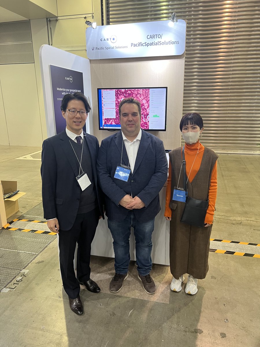CARTO's tweet image. Our team at Google Cloud Next 23' Tokyo ☁️🗼
Whether you're investing in #SpatialDataScience for your organization or are looking for a large-scale data analysis platform, get in touch with the team to discover spatial analytics for #BigQuery.