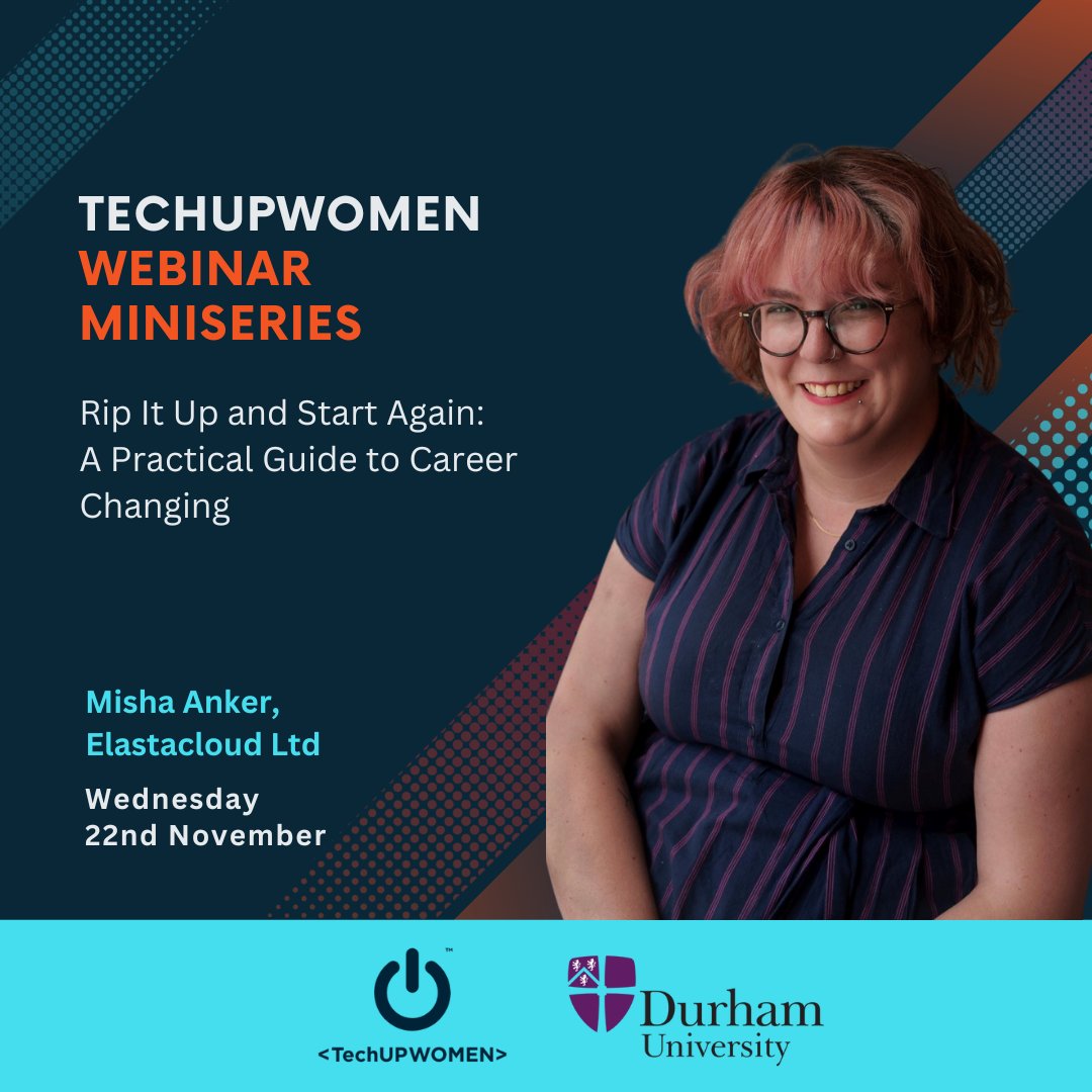 TechUPWomen (@techupwomen) on Twitter photo We’re kicking off our webinar miniseries next Wednesday with @howlieT, one of our TechUPWomen graduates👩🎓
Having moved from Theatre Manager to Junior DevOps Engineer at <a href="/elastacloud/">Elastacloud</a>, she will share her advice on how to go back to the drawing board and start start👩💻
#TechUP We’re kicking off our webinar miniseries next Wednesday with @howlieT, one of our TechUPWomen graduates👩🎓
Having moved from Theatre Manager to Junior DevOps Engineer at <a href="/elastacloud/">Elastacloud</a>, she will share her advice on how to go back to the drawing board and start start👩💻
#TechUP