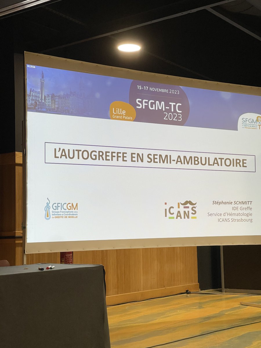 Stéphanie Schmitt, infirmière à <a href="/GroupeIngerop/">Ingérop</a> nous rapporte l’expérience strasbourgeoise prometteuse sur l’autogreffe en ambulatoire à la <a href="/SFGM_TC/">SFGM-TC</a>