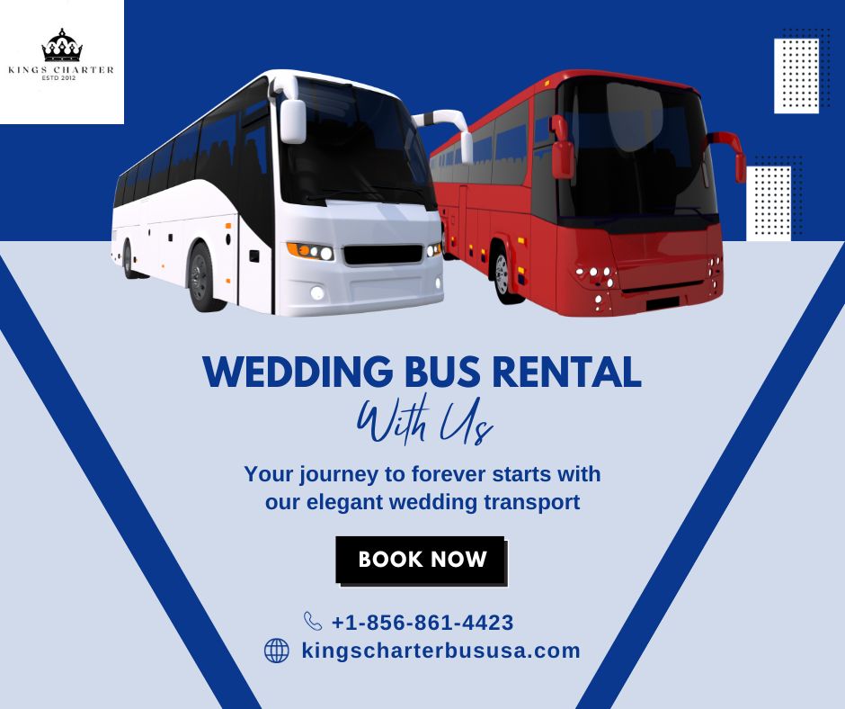 Create timeless memories on your big day with our elegant wedding bus rental. 
𝐄𝐦𝐚𝐢𝐥 𝐮𝐬: info@kingscharterbususa.com
𝐂𝐚𝐥𝐥 𝐔𝐒: +1-856-861-4423
#charterbus #minibus #tourbus #CharterBusRental #tourbus #limoparty #limousine #coachbus #travelagent #sleeperbus #artistusa