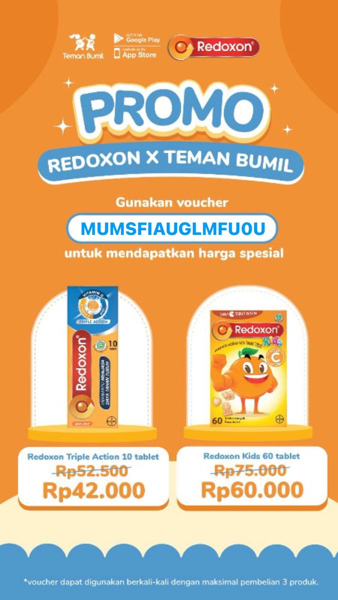 nidasn's tweet photo. barangkali ada yg suka minum Redoxon buat jaga imunitas dan daya tahan tubuh, ada buat anak2 juga. 
dan jangan lupa pakai kode 𝗠𝗨𝗠𝗦𝗙𝗜𝗔𝗨𝗚𝗟𝗠𝗙𝗨𝟬𝗨
buat dapet potongan harga🫶🏻

cheout disini :

https://t.co/0Erbmc2o3n 

https://t.co/X7DVBfUFBY https://t.co/3qLWWwY2HN