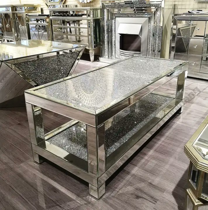 Coolbang617986's tweet image. Modern Crushed Diamond Mirror Furniture 2 Layer Silver Luxury Multifunctional Mirrored Coffee Table.
#CrushedDiamondFurniture #MirroredCoffeeTable #ModernDesign #LuxuryLiving #SilverFurniture #MultifunctionalTable #HomeDecor #InteriorDesign #GlamorousInteriors #ContemporaryDesign