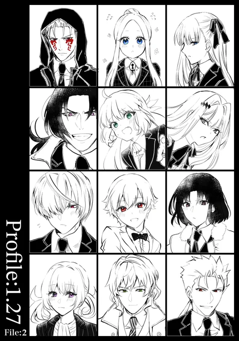 現パロスーツリクエスト②
アルキャスとバーヴァンシーが続いてリクエストいただいたのは良いFate。ビーマはいつかちゃんと全身描きたいかも。 