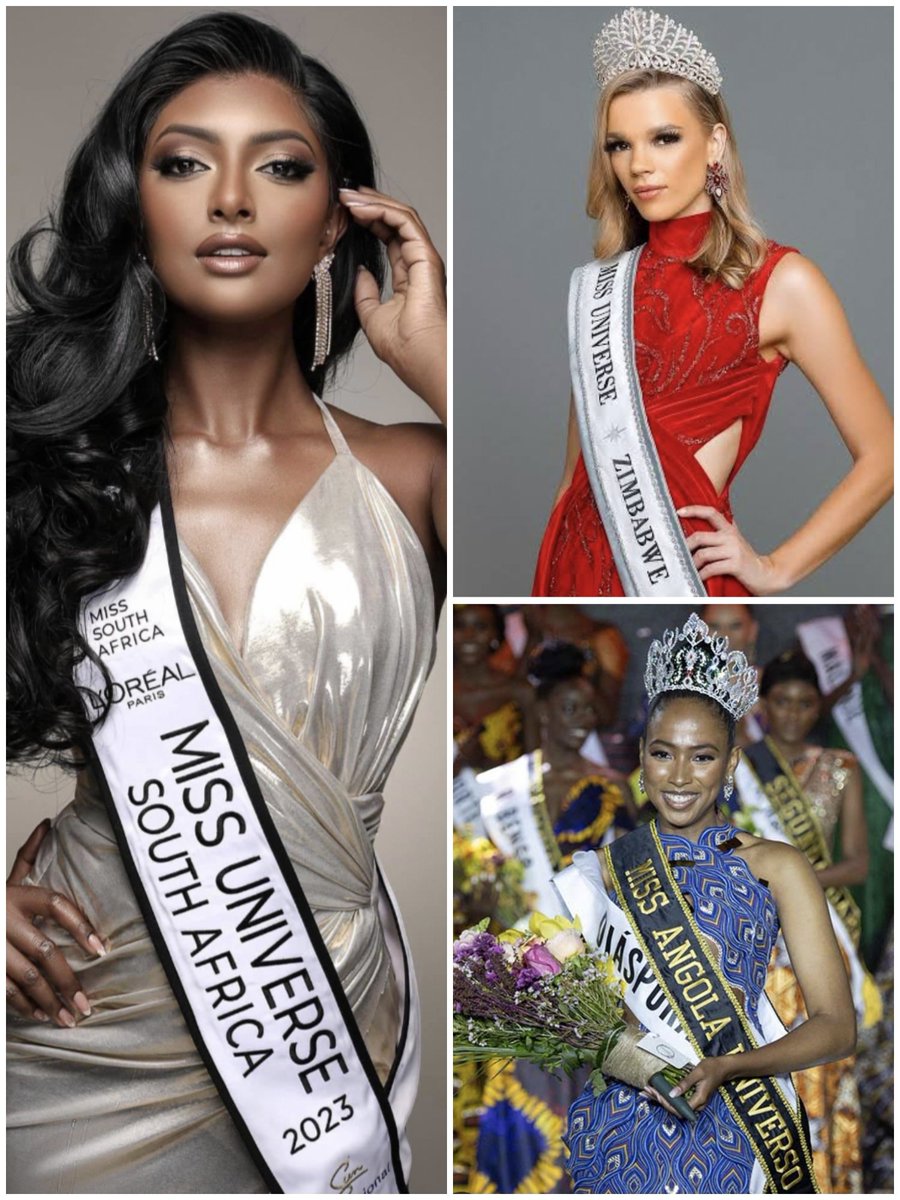 MISS universe South Africa , Zimbabwe and Angola made it to the top 10' Miss Universe Voice for Change' finalists, the top 3 winners will be announced on the Miss universe crowning night 18 November 2023
#72ndMISSUNIVERSE 
#MissUniverse2023 
#BryoniGovender