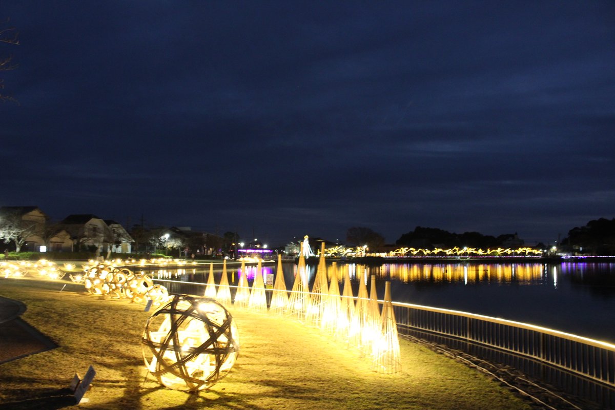 蓮華寺池公園花回廊イルミネーション点灯式】 藤枝MYFCの杉田選手