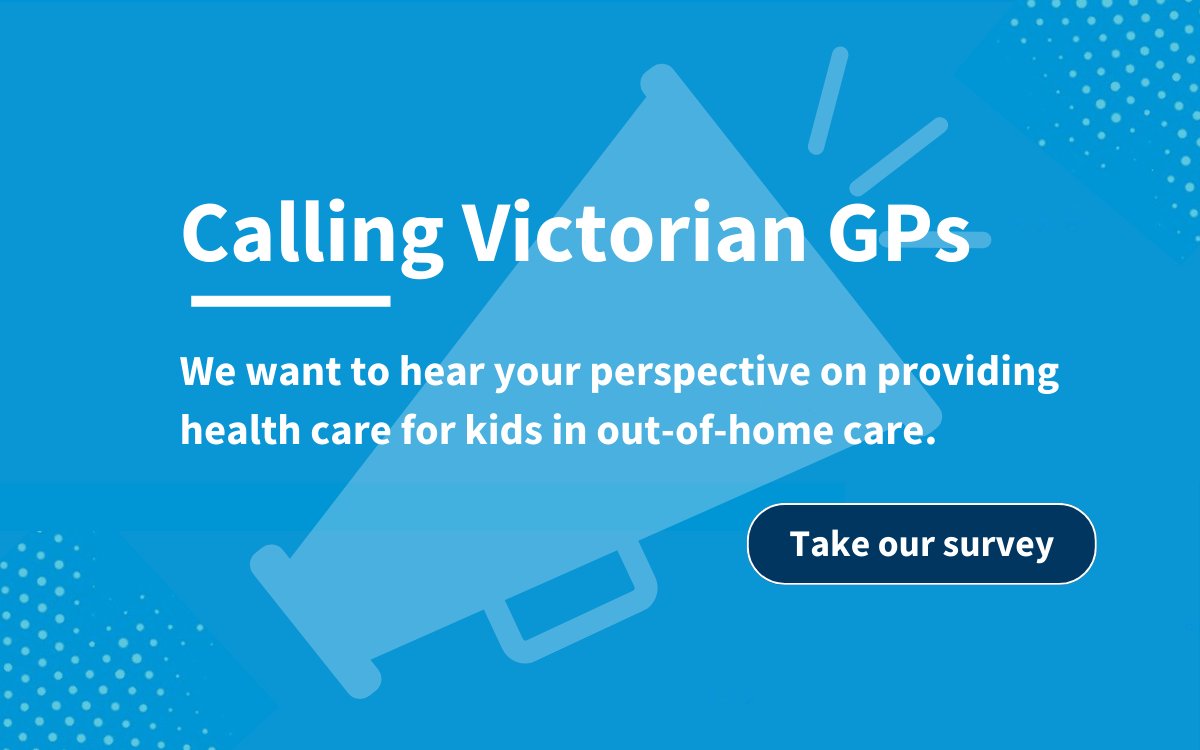 🚨Reminder🚨 all GPs working in Victoria... @CCCH_AU wants to hear your perspectives in providing healthcare to kids in out-of-home care. The survey will be open until Nov 30. Please complete the survey at 🖊️redcap.link/outofhomecare @RACGP