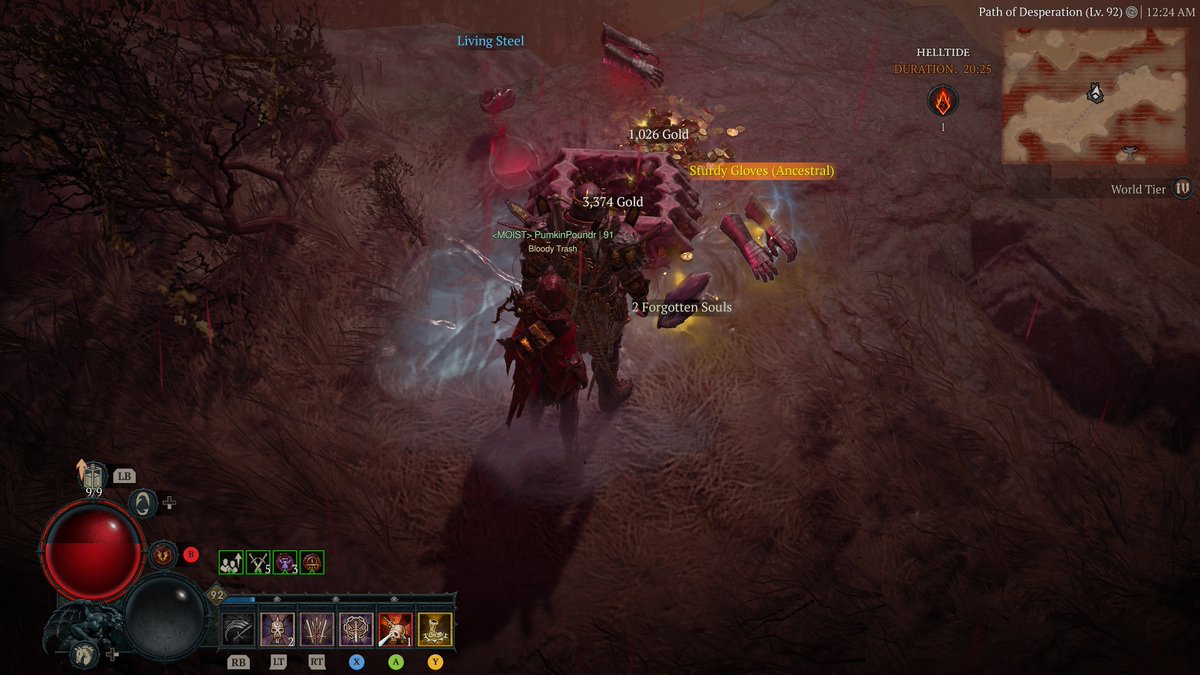 GlowingSporeBat's tweet photo. #Helltide in #DiabloIV - #Livingsteel drops more freq. https://t.co/HvNlYcifXa