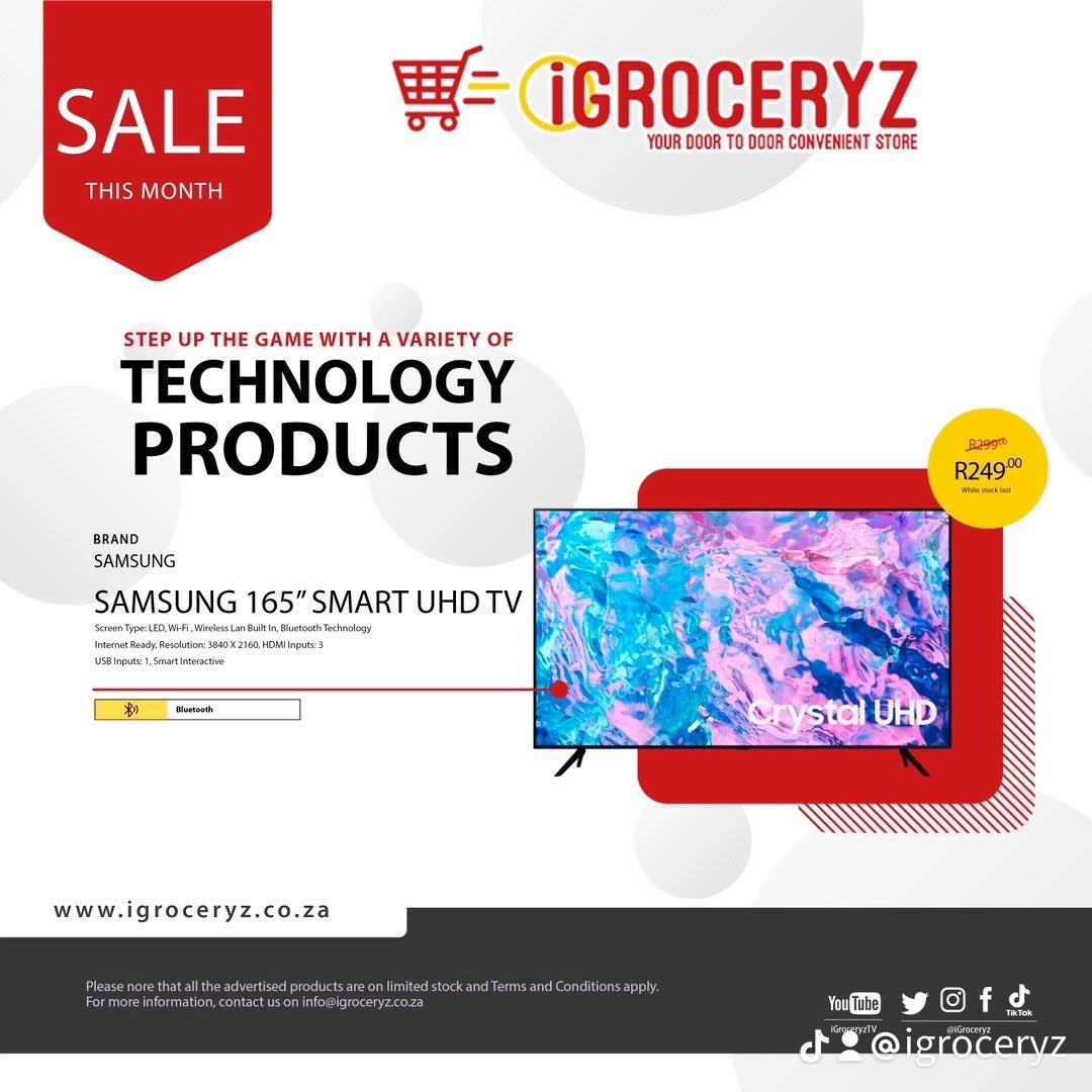 iGroceryz's tweet photo. STEP UP THE GAME WITH A VARIETY OF TECH PRODUCTS FROM https://t.co/mjVzkyhW6U https://t.co/OpAn4Kv0ms