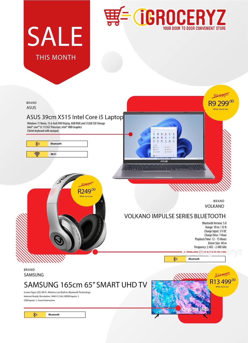 iGroceryz's tweet photo. STEP UP THE GAME WITH A VARIETY OF TECH PRODUCTS FROM https://t.co/mjVzkyhW6U https://t.co/OpAn4Kv0ms