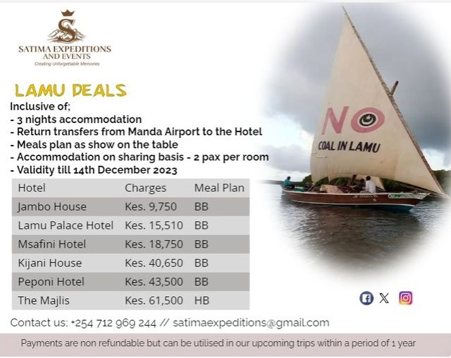 satima_exp's tweet photo. We are here to handle your request.
Call: +254 712 969 244
Email: satimaexpeditions@gmail.com
#SatimaExpeditions #createunforgettablememories #lamutamu #lamu #explorelamu #tembeakenya #magicalkenya #travelling #kenyansafari #exploremore #safaritime #travel #travelphotography https://t.co/NLMefqBadD