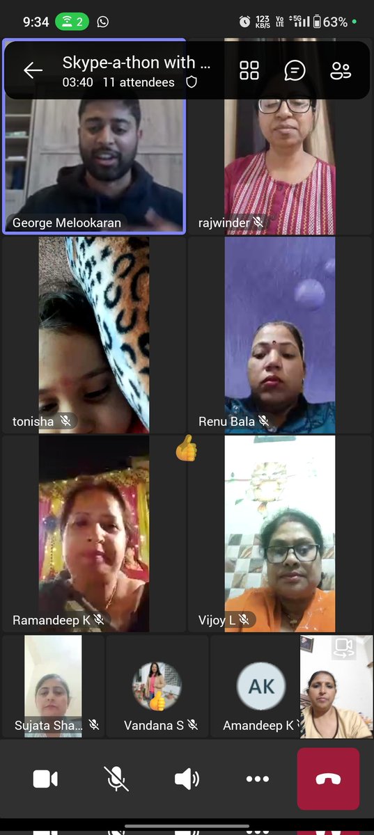 Had a wonderful SKYPEATHON 2023 session with George Melookaran from America .Topic is Microsoft teams and flipgrid,It was fruitful session@KnpsIndia <a href="/pkdhillon08/">ParamjeetKaurDhillon</a> <a href="/shardapullabha2/">sharda pullabhatla</a> <a href="/maltiduggal/">Malti Duggal</a> <a href="/priya22569691/">priya</a> @Eshabhalla1 <a href="/RajvinderKaur_/">Rajvinder</a>