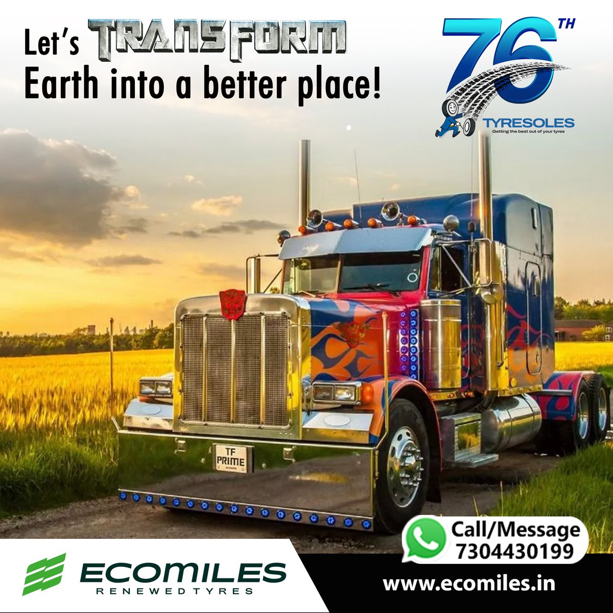 Tyresoles's tweet photo. Re-shaping the world!
Ecomiles by Tyresoles is a revolutionary step in the Tyre industry. Ecomiles focuses on renewing and recycling old tyres to make like-new tyres &amp; reduce wastage and save the environment.

For more, visit https://t.co/CvUAsAoau3

#tyre #size #grip #ecomiles https://t.co/QpYHpUWmuK