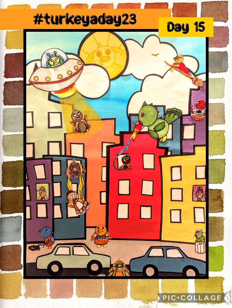 ArtWithMrE's tweet photo. Day 15 of #turkeyaday23 Half way done! #turkeyaday #artchallenge https://t.co/6iEuCvsNSJ
