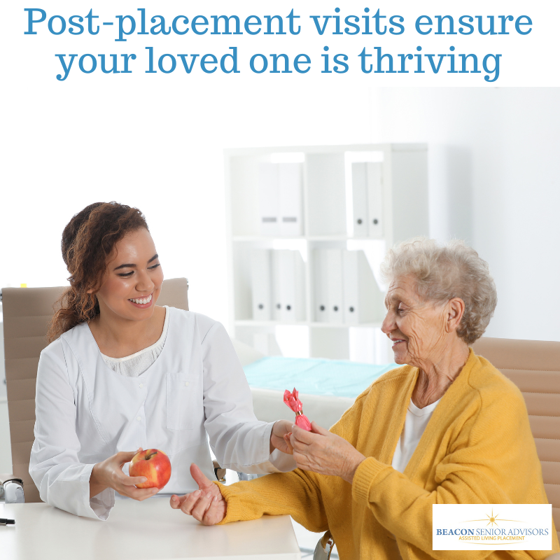 Our job is not over after we’ve matched someone to a facility. Post-placement visits to make sure your loved one is thriving in his/her new home is another service we provide. Find out more: bit.ly/2J5t9nX 

#PostPlacementVisits #BeaconSeniorAdvisors