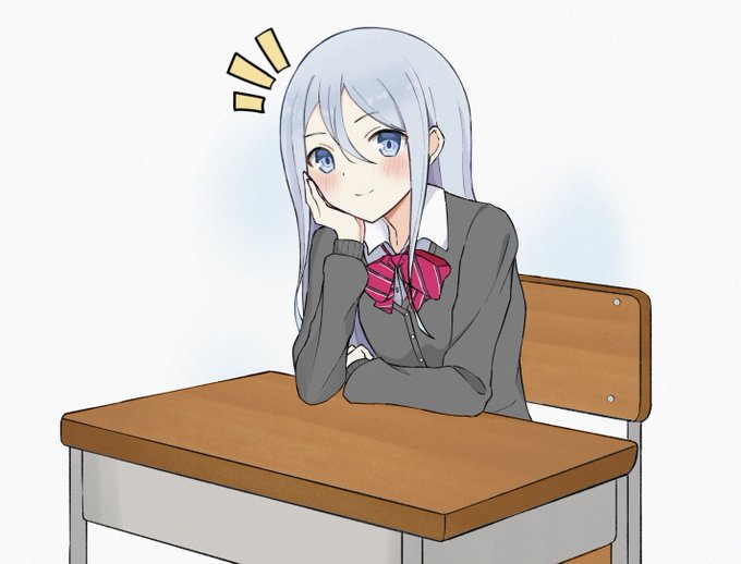 「closed mouth school desk」 illustration images(Latest)