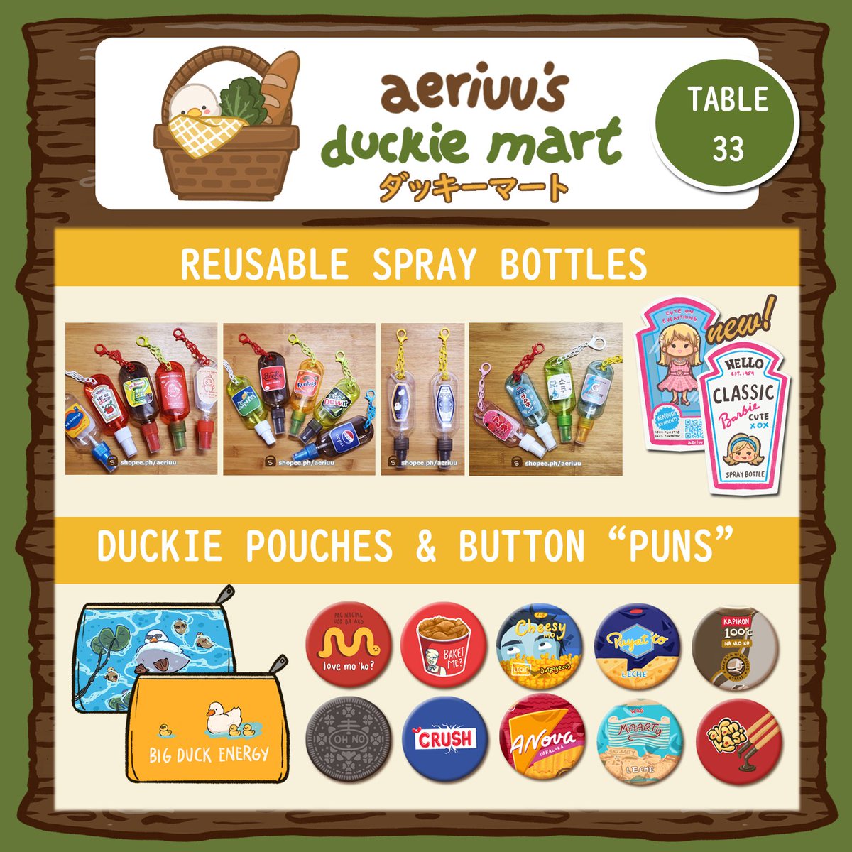 aeriuu's tweet photo. [1/3] Very very very late catalogue for @StickerConMNL
on Sunday!  

✨✨Table 33✨✨ with the amazing birb @oywo_

📌Whitespace Manila, Makati
🗓️November 19, 2023, Sunday

  RTs Appreciated 💛🐥🛒
#stickerconMNL #stickerconMNL2023  #stickerconMNLHoliday https://t.co/mzAYW6tPCL