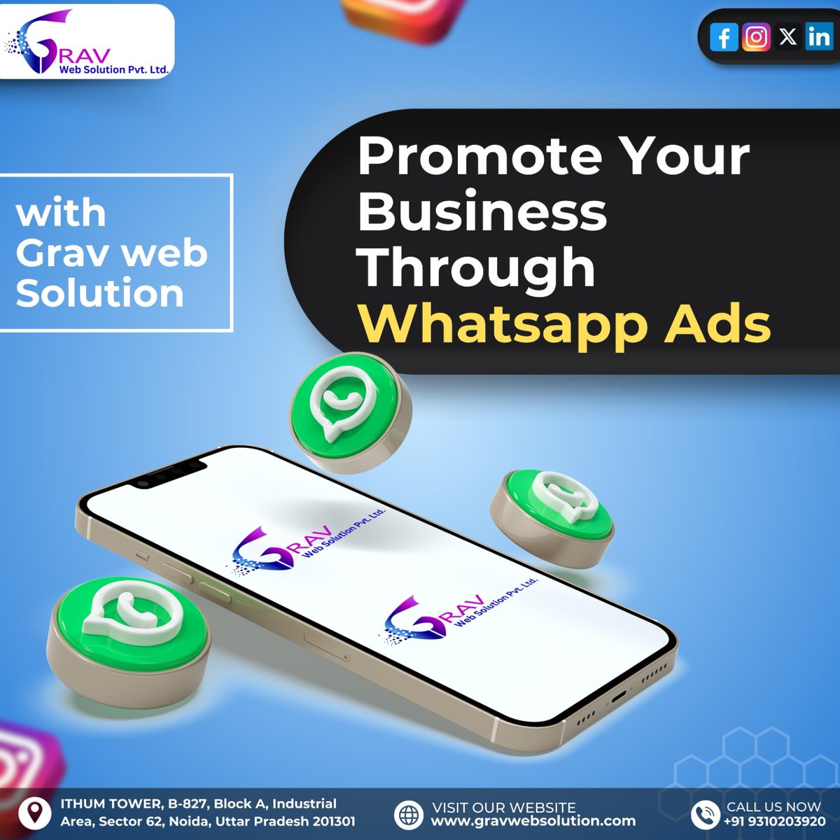 gravwebsolution's tweet photo. " Upgrade your brand through personalized 𝐖𝐡𝐚𝐭𝐬𝐀𝐩𝐩 𝐀𝐝𝐬. Connect with your 𝐚𝐮𝐝𝐢𝐞𝐧𝐜𝐞 in real-time and let 𝐜𝐨𝐧𝐯𝐞𝐫𝐬𝐚𝐭𝐢𝐨𝐧𝐬 𝐥𝐞𝐚𝐝 𝐭𝐨 𝐜𝐨𝐧𝐯𝐞𝐫𝐬𝐢𝐨𝐧𝐬." 

 #WhatsAppAds #DirectEngagement  #BusinessBoost #gravwebsolutionpvtltd #growaudience https://t.co/jT1gHdtyzd