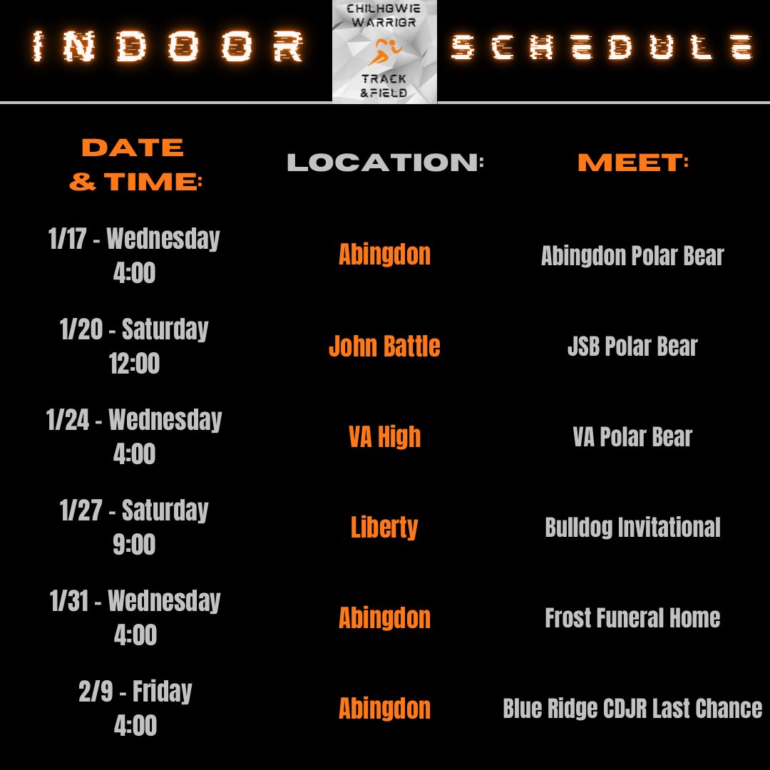 Chilhowie_Track's tweet photo. Here we go…

Please note: All meets can change at any time! https://t.co/7kJGMpgJNZ