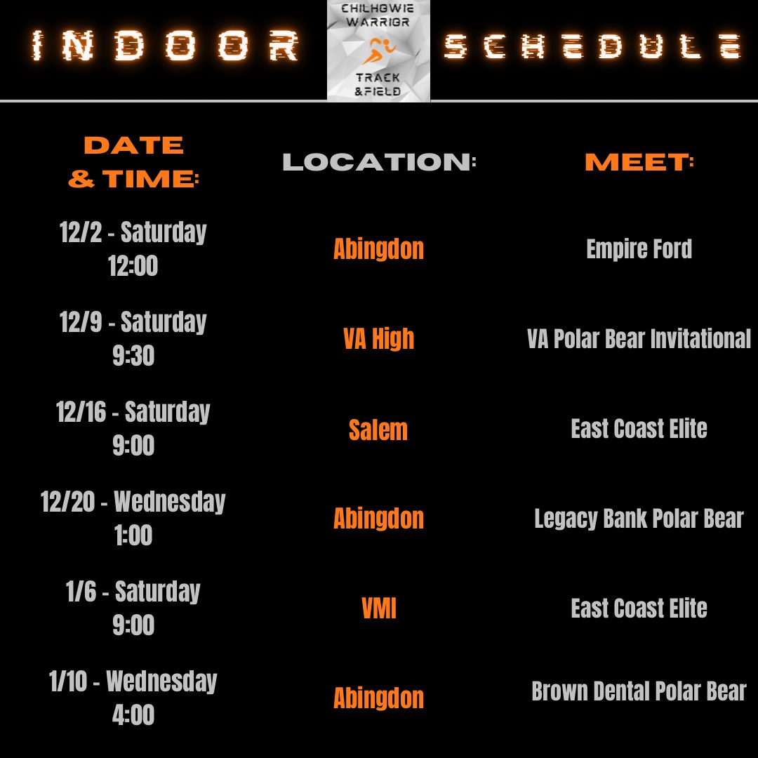 Chilhowie_Track's tweet photo. Here we go…

Please note: All meets can change at any time! https://t.co/7kJGMpgJNZ